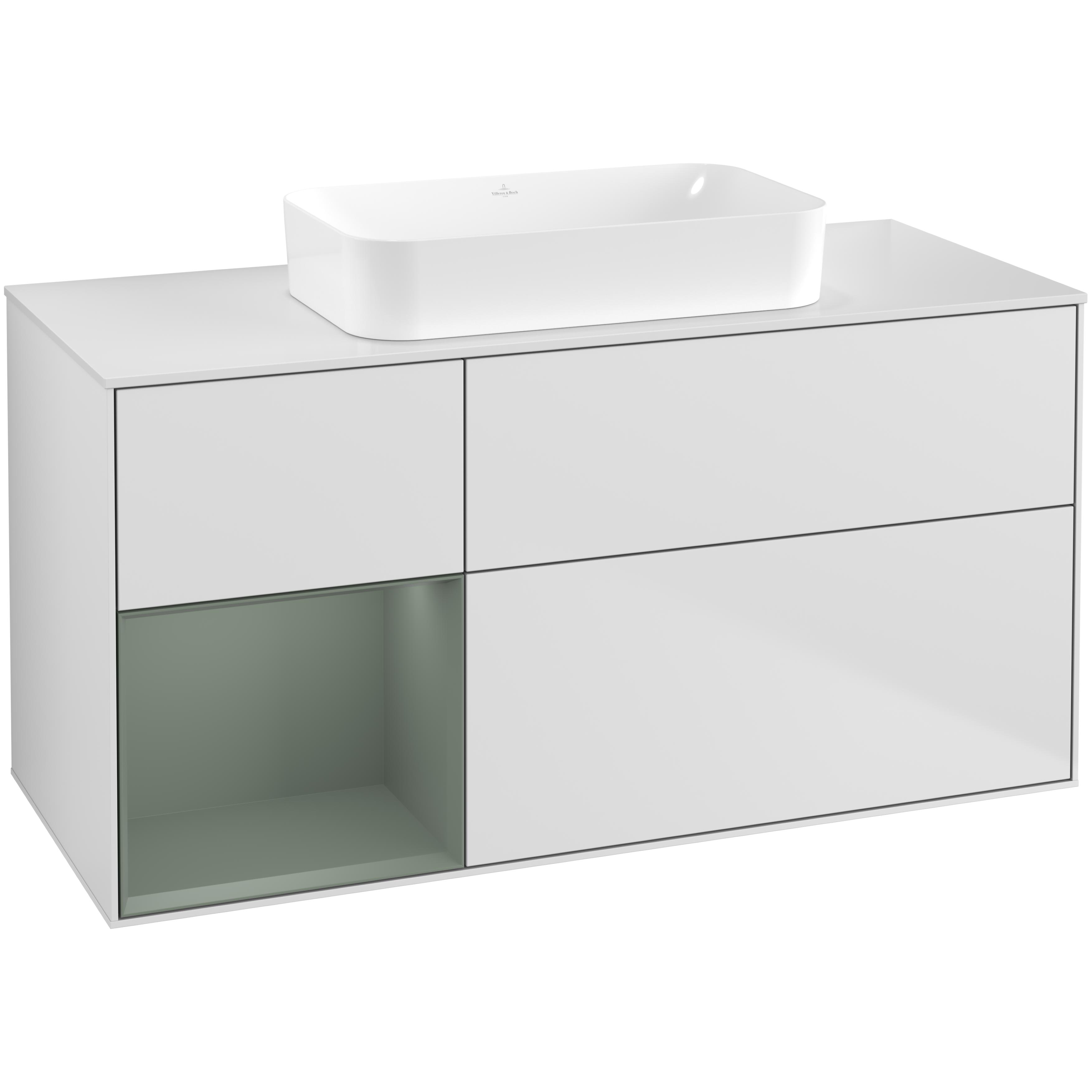 Tvättställsskåp Villeroy & Boch Finion med 3 Lådor Hylla och Bänkskiva för Fristående Tvättställ