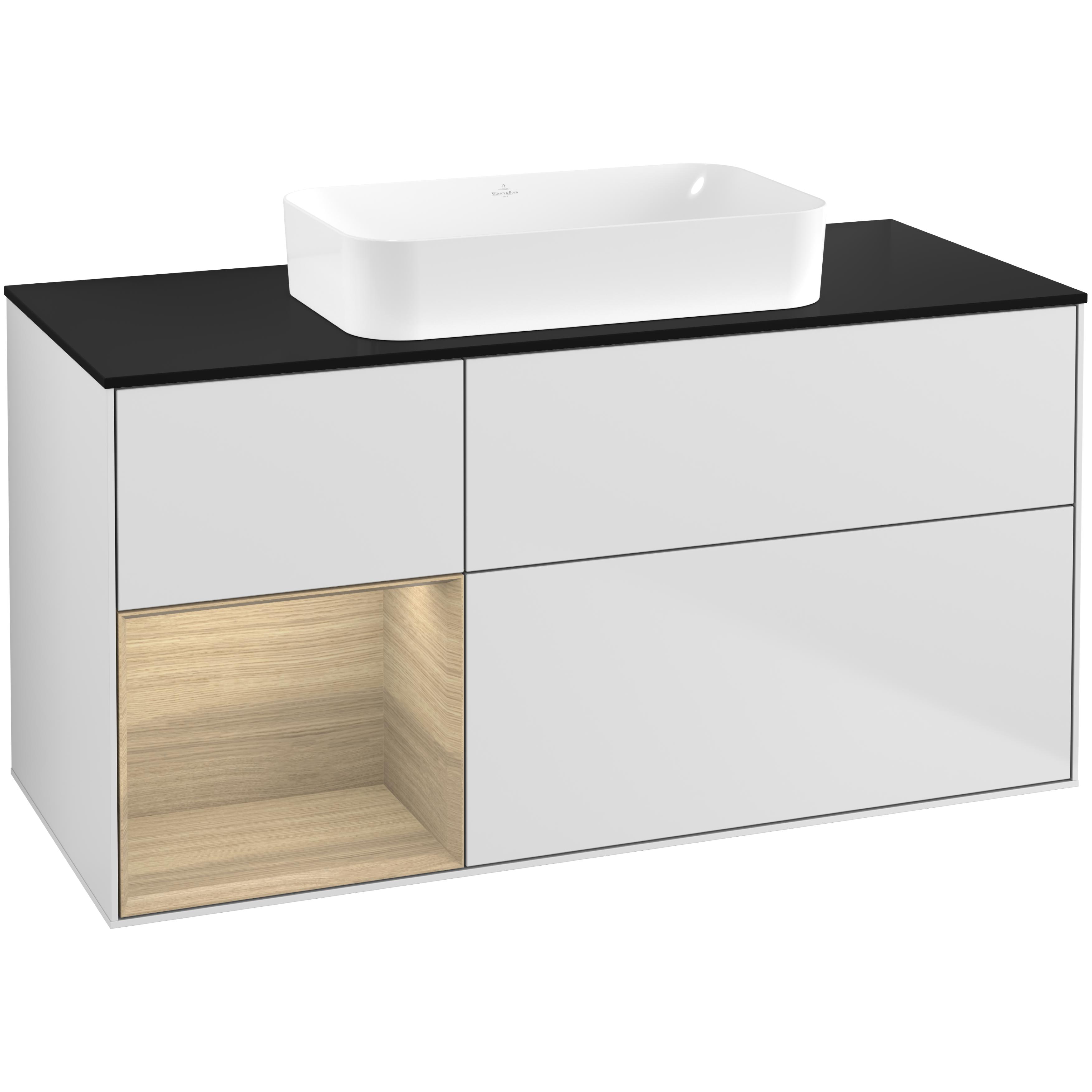 Tvättställsskåp Villeroy & Boch Finion med 3 Lådor Hylla och Bänkskiva för Fristående Tvättställ