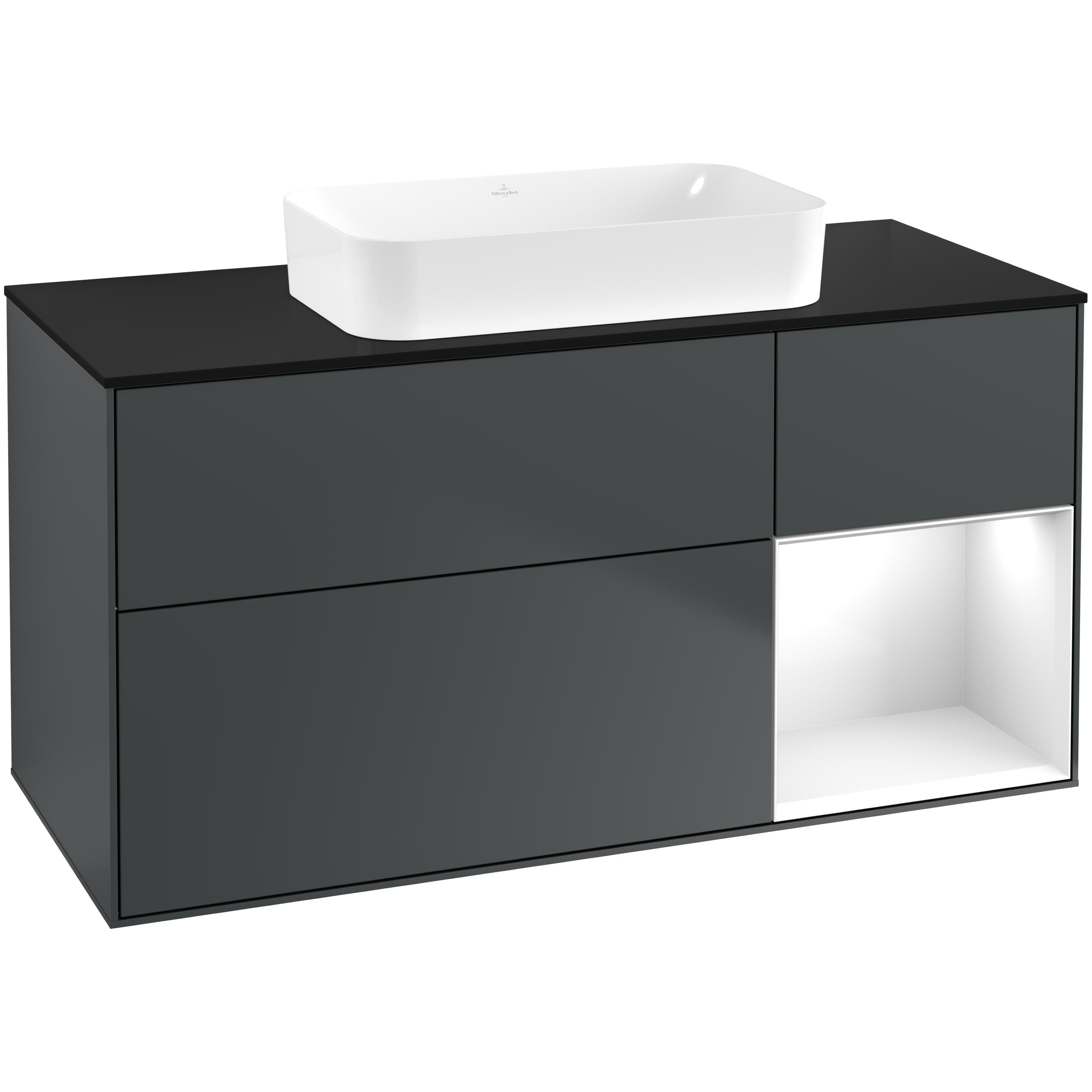 Tvättställsskåp Villeroy & Boch Finion med 3 Lådor Hylla och Bänkskiva för Fristående Tvättställ