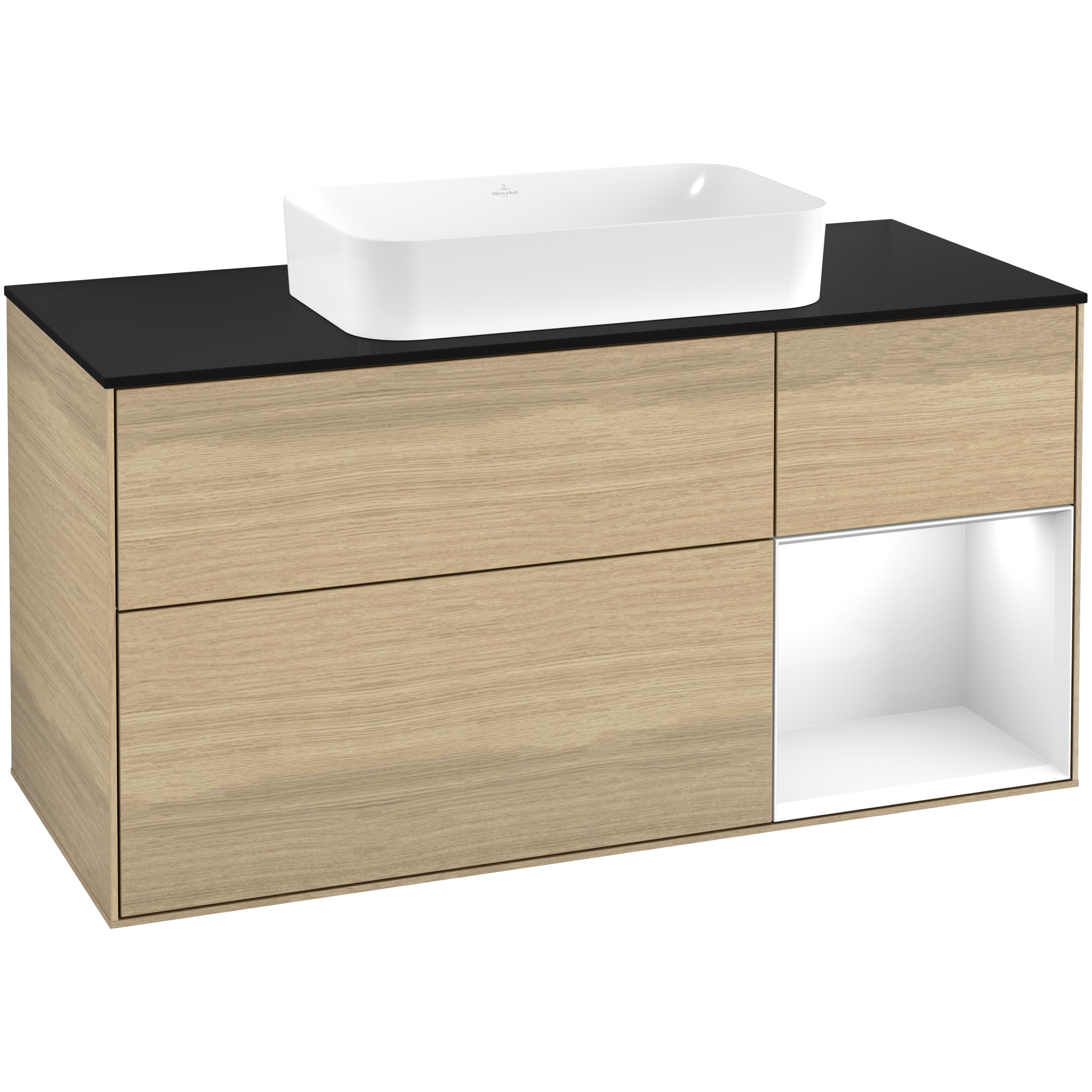 Tvättställsskåp Villeroy & Boch Finion med 3 Lådor Hylla och Bänkskiva för Fristående Tvättställ