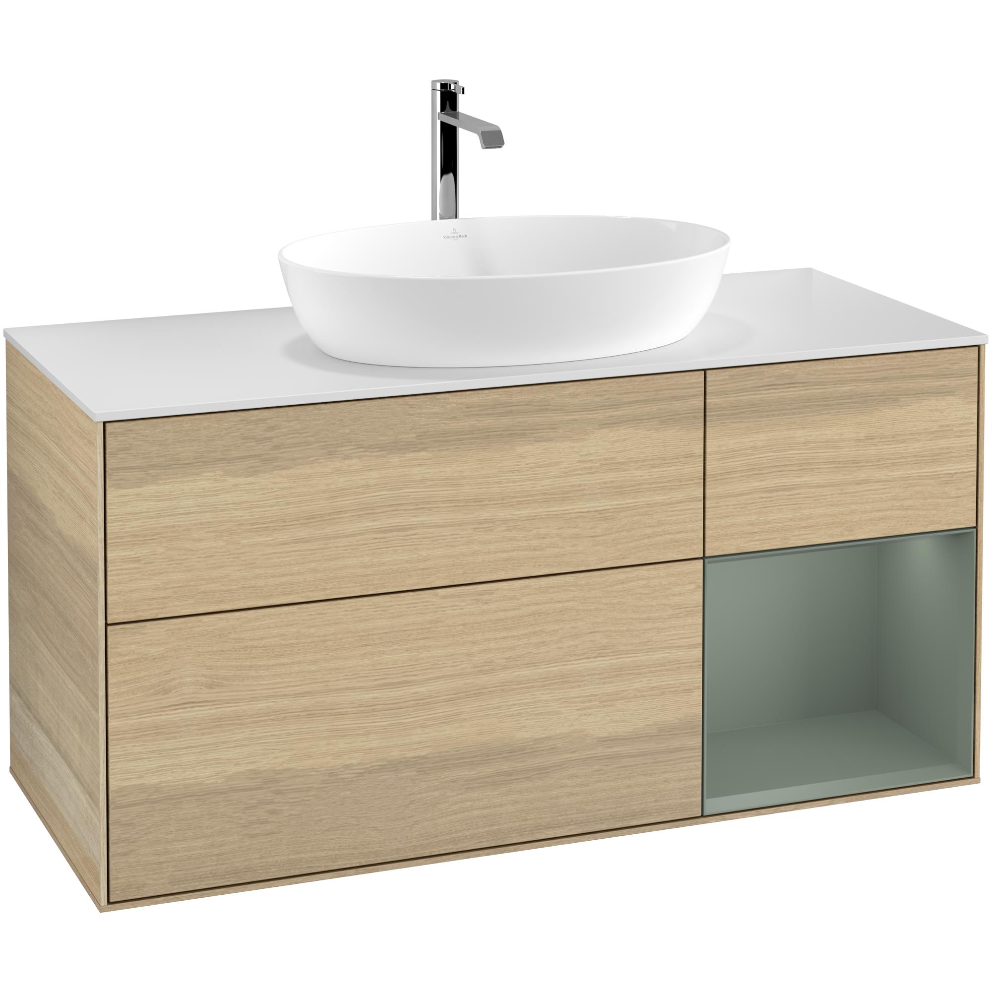 Tvättställsskåp Villeroy & Boch Finion med 3 Lådor Hylla och Bänkskiva för Fristående Tvättställ från Artis & Collaro