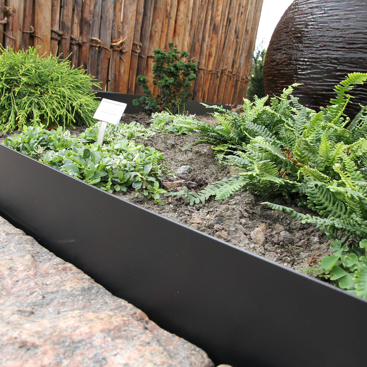 Planteringskant Flexigarden Svart 120 mm Rak