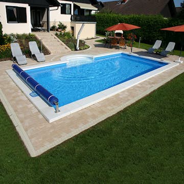 Poolpaket Planet Pool Cf Block Comfort Carrara Liner 900 X 450 X 150 m
