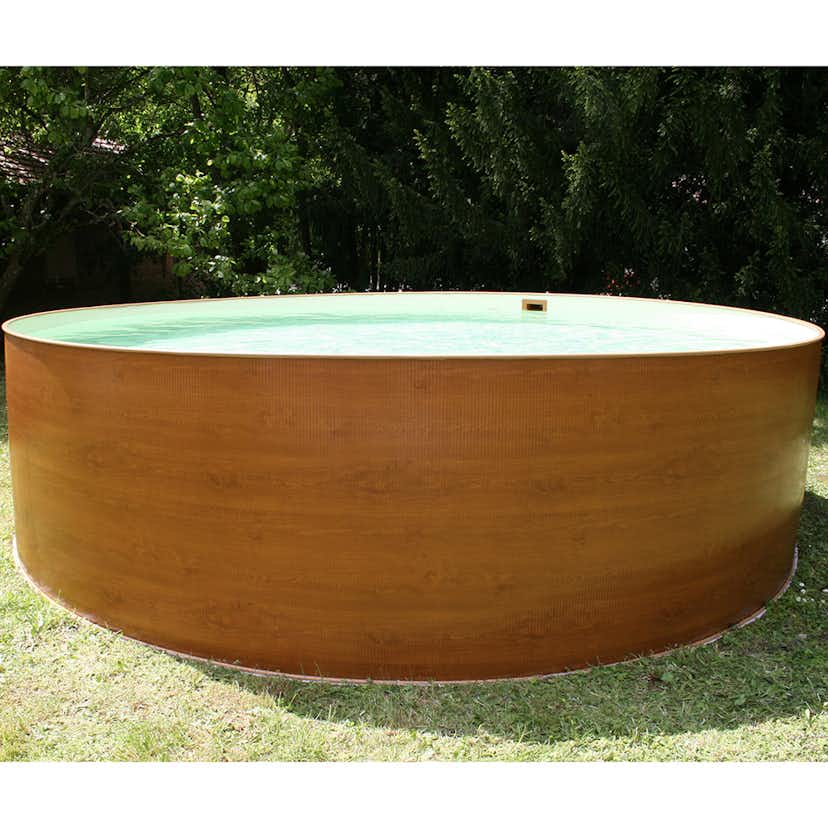 Poolset Planet Pool Avila Träimitat Rund 120 cm