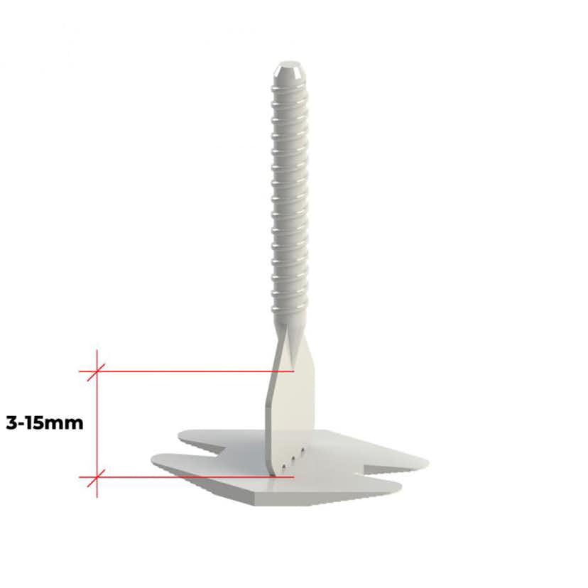 Hurricane Nivåhatt 100 st med 250 st Nivåskruvar Fogbredd: 2 mm