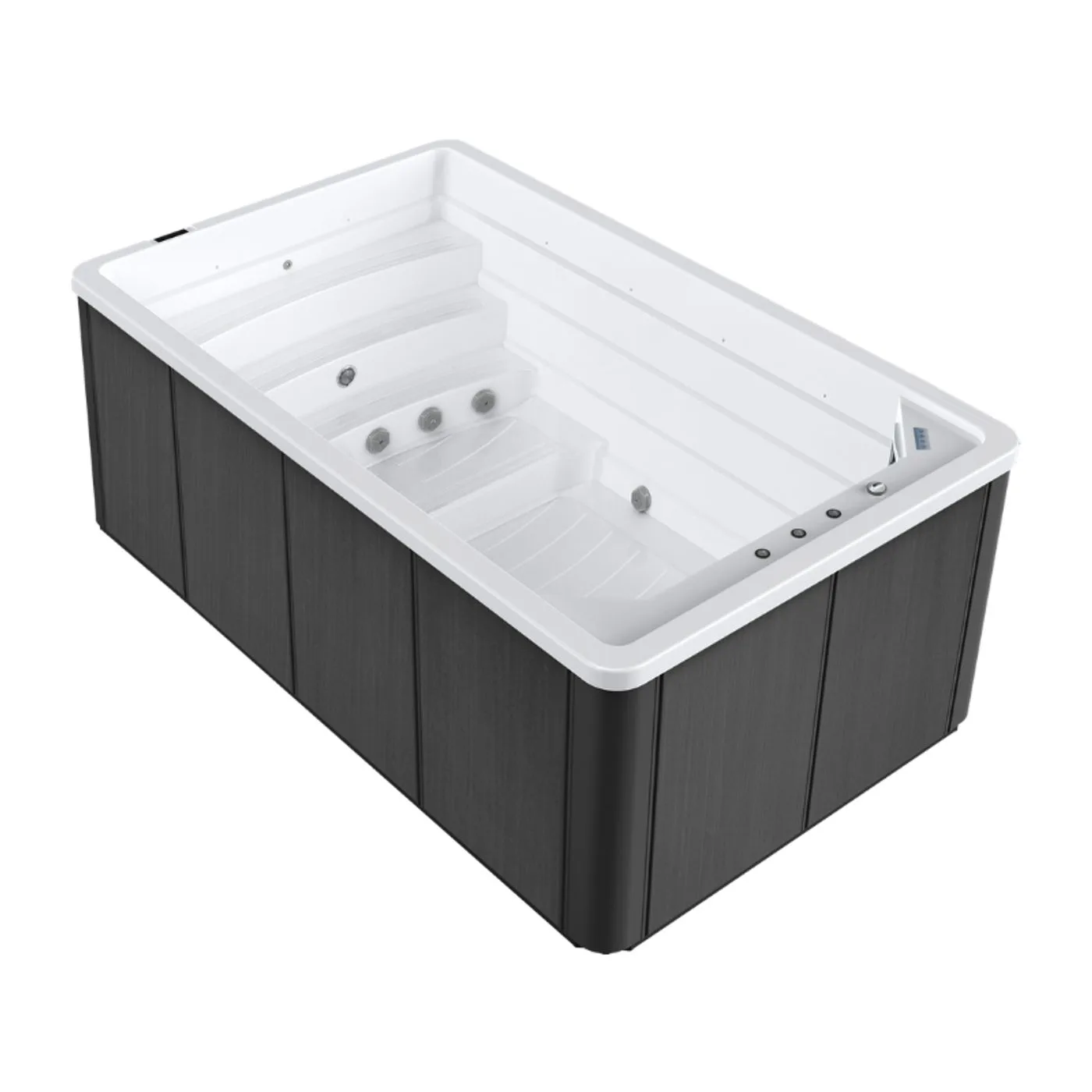 Swimspa Swebad Swim Family med Gaveltrappa och Termolock