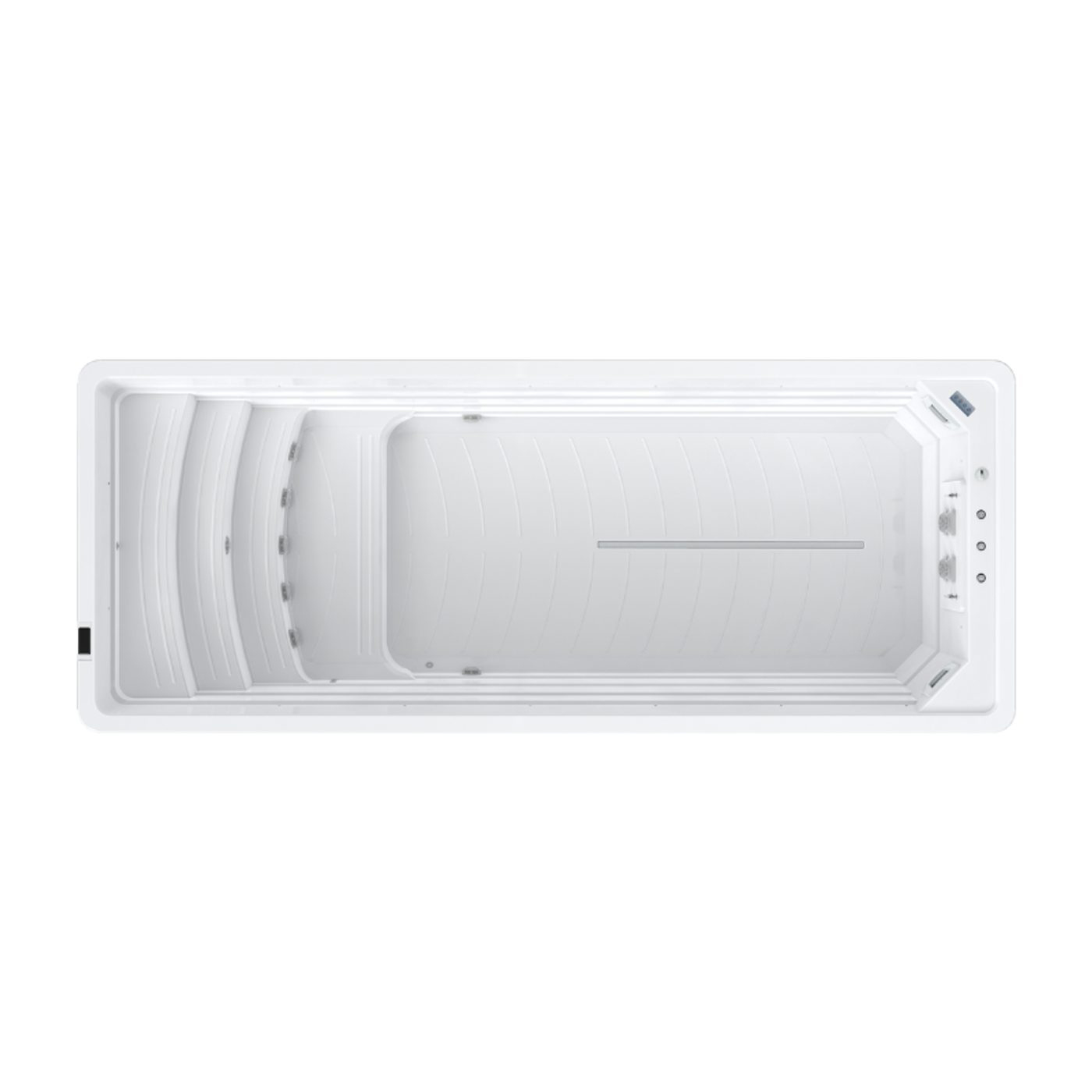 Swimspa Swebad Swim Family med Gaveltrappa och Termolock