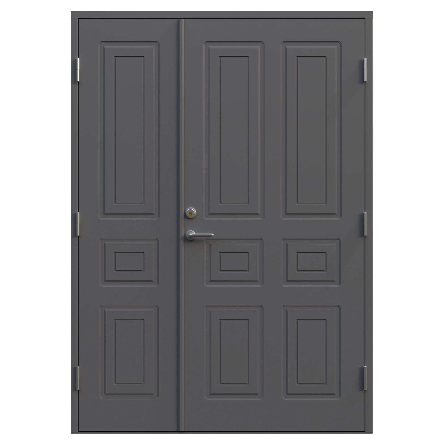 Parytterdörr Leksandsdörren Åsleden Eco74 BxH: 140x200 cm, S-6000-N, Grå, Höger