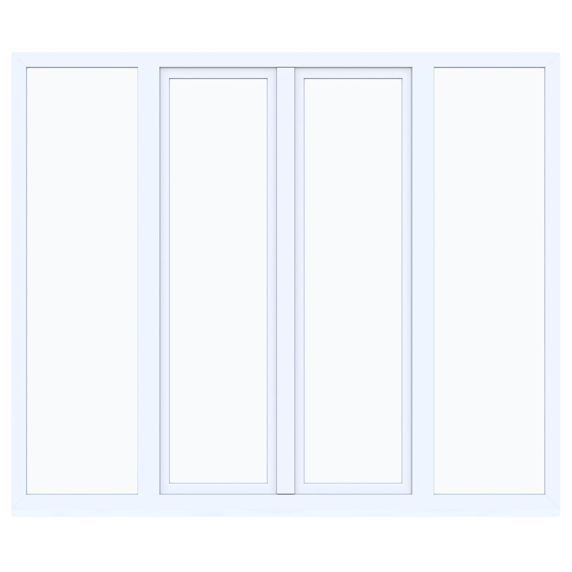 Skjutdörr Nordiska Fönster Fjord 2-Glas PVC 4-Delad BxH: 410x220 cm, 4-delad
