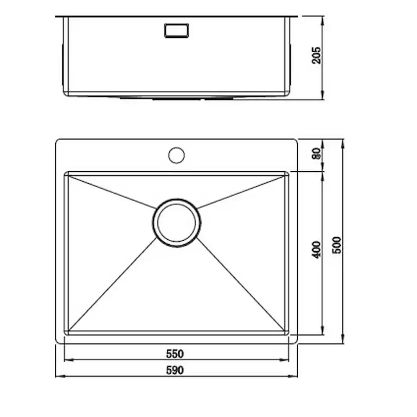 Diskho Nordic Tech Radius 550 BX Rostfri Stål