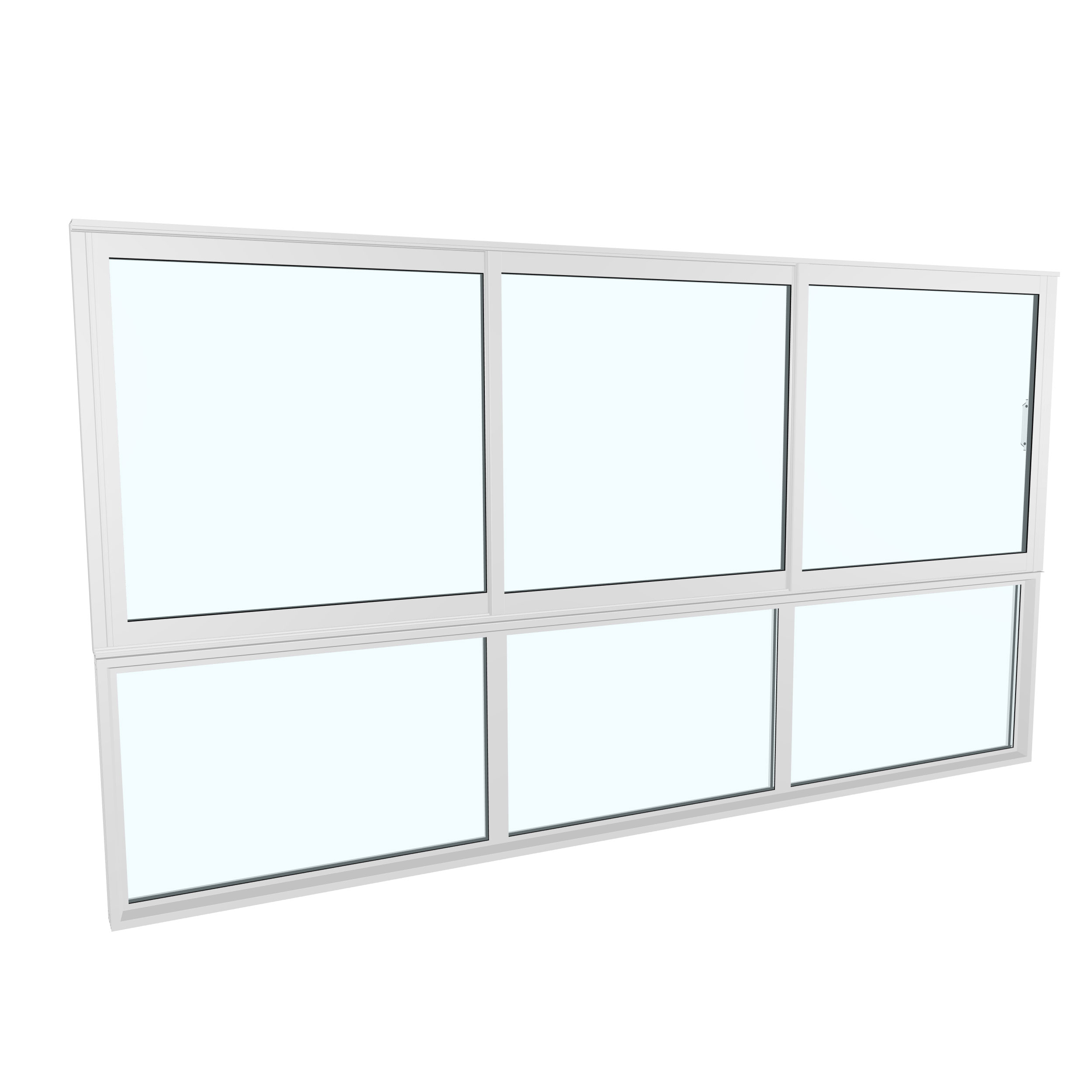 Skjutfönster med fast underdel Landskap Robust Året Runt 3-del