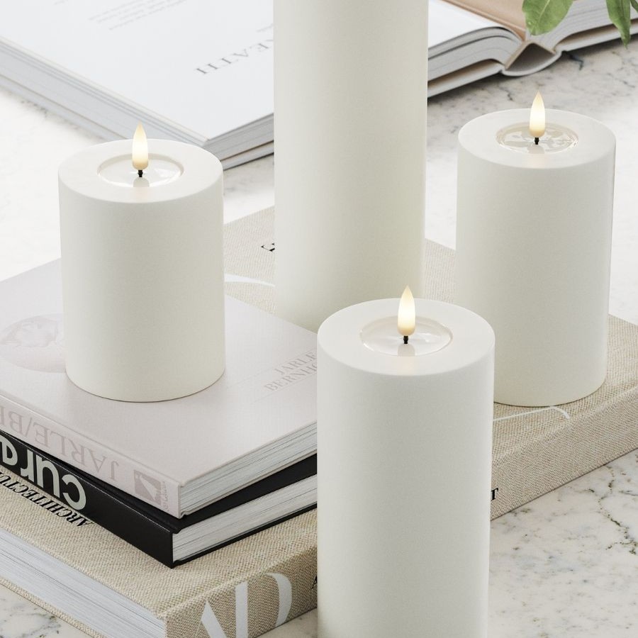 LED-Blockljus DeluxeHomeart 7,5x20 cm