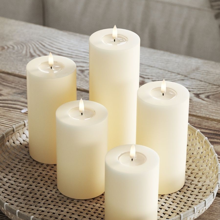 LED-Blockljus DeluxeHomeart 5x12,5 cm