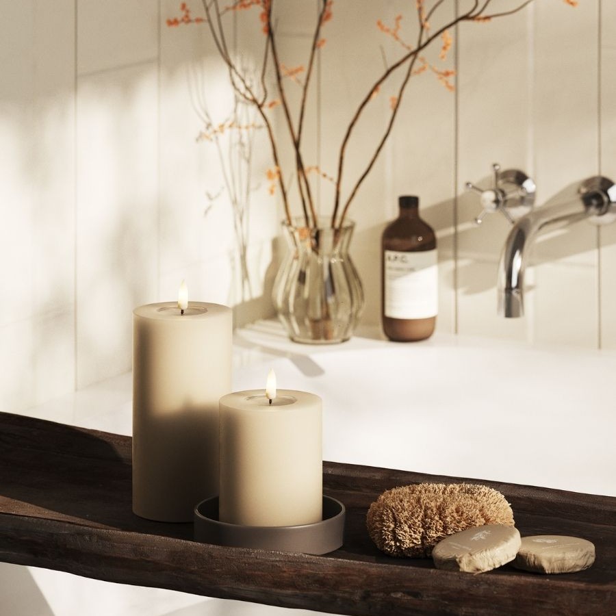 LED-Blockljus DeluxeHomeart 7,5x10 cm