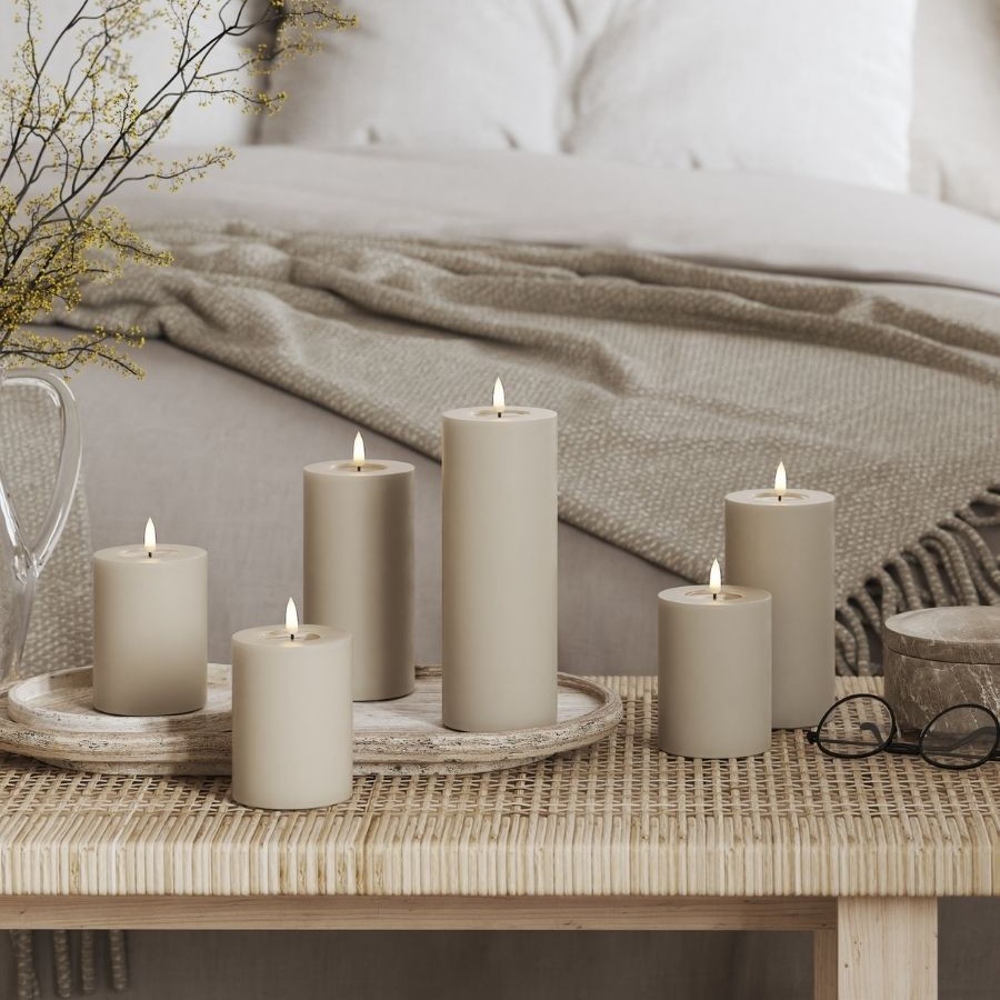 LED-Blockljus DeluxeHomeart 7,5x10 cm