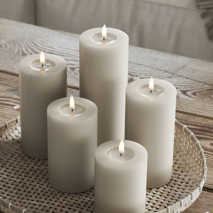 LED-Blockljus DeluxeHomeart 7,5x10 cm