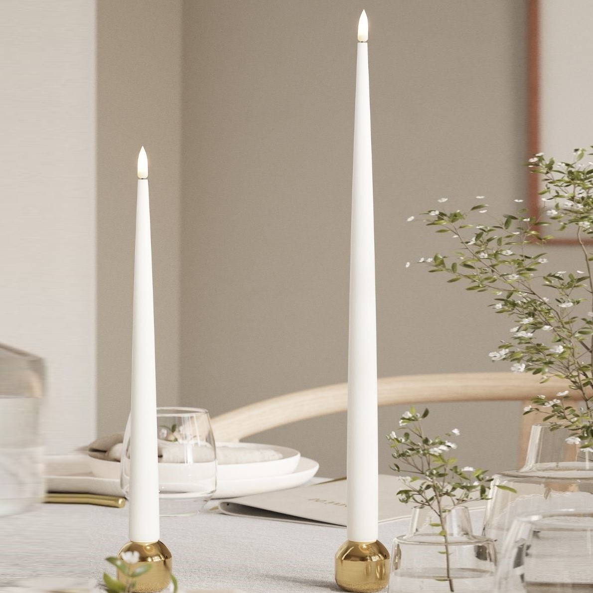 LED-Kronljus DeluxeHomeart Shiny 2,2x28 cm 2-pack