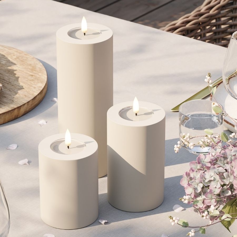 LED-Blockljus DeluxeHomeart Utomhus 7,5x10 cm