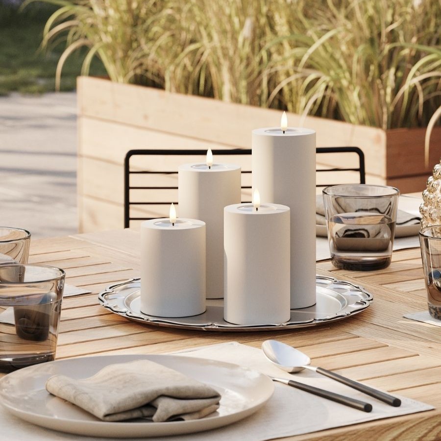 LED-Blockljus DeluxeHomeart Utomhus 7,5x10 cm