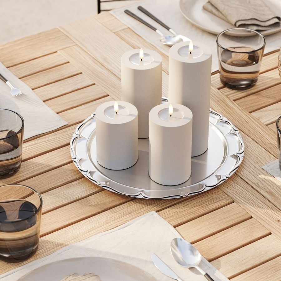 LED-Blockljus DeluxeHomeart Utomhus 7,5x15 cm