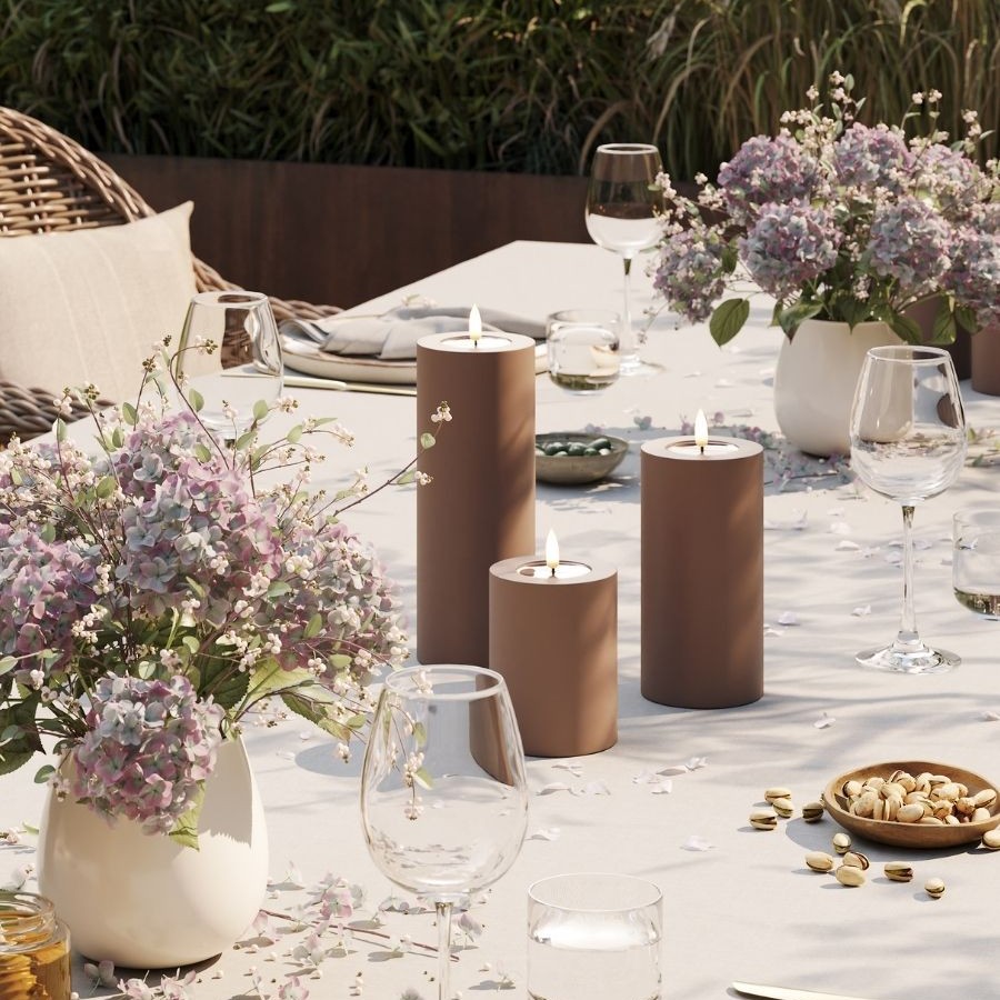 LED-Blockljus DeluxeHomeart Utomhus 7,5x10 cm