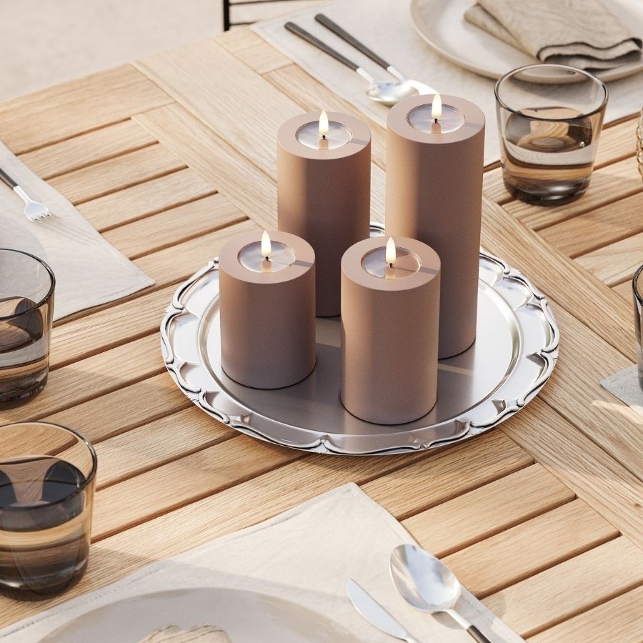 LED-Blockljus DeluxeHomeart Utomhus 7,5x12,5 cm