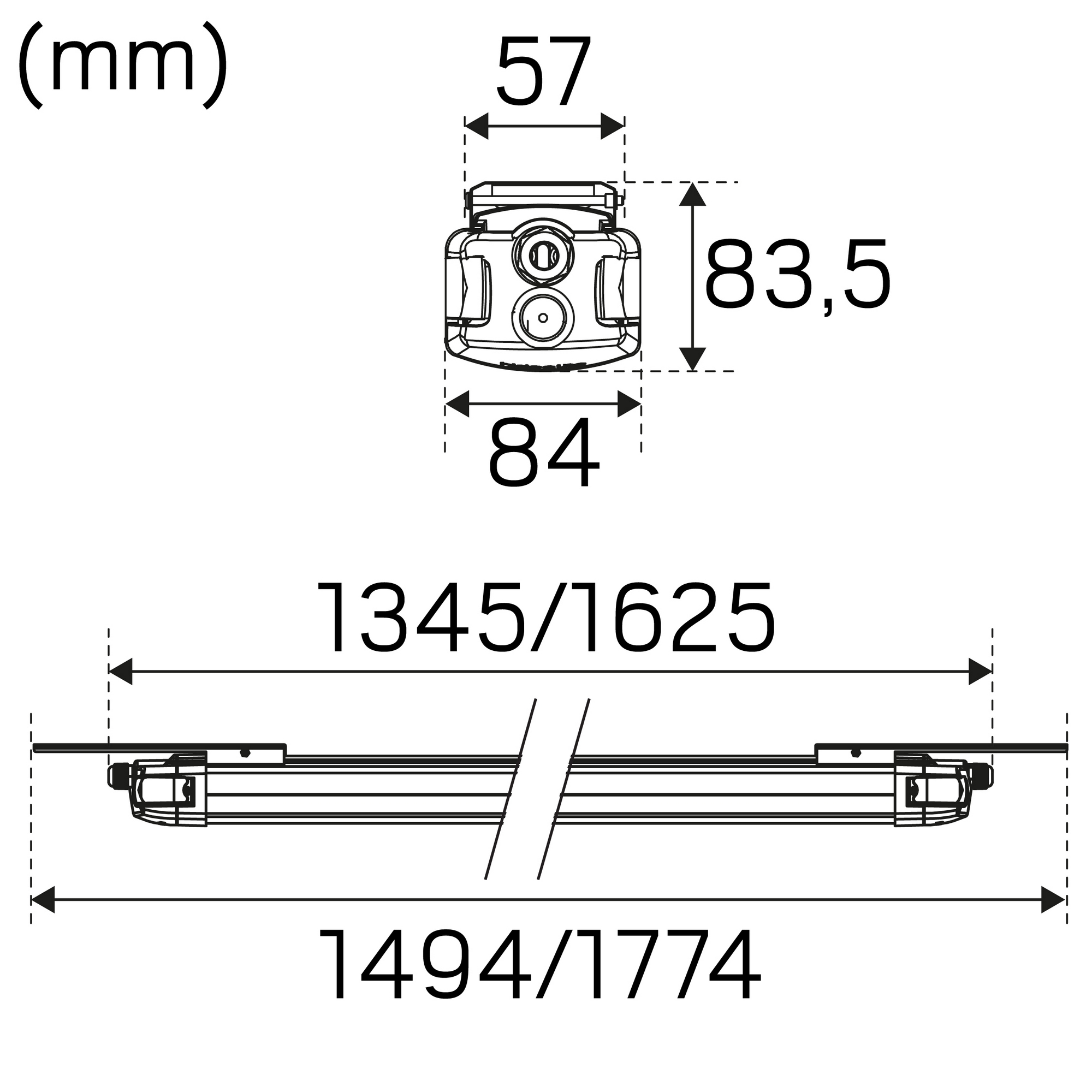 Industriarmatur Hide-a-lite Liteline IP65 840