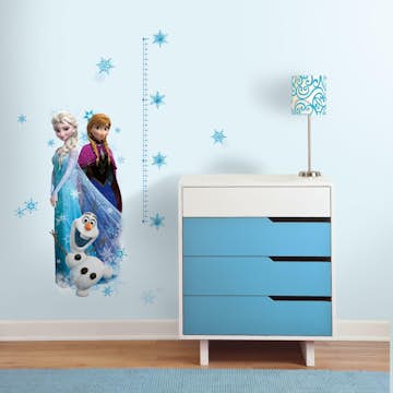 Väggdekor RoomMates Disney Frost Elsa, Anna & Olaf med Mätsticka