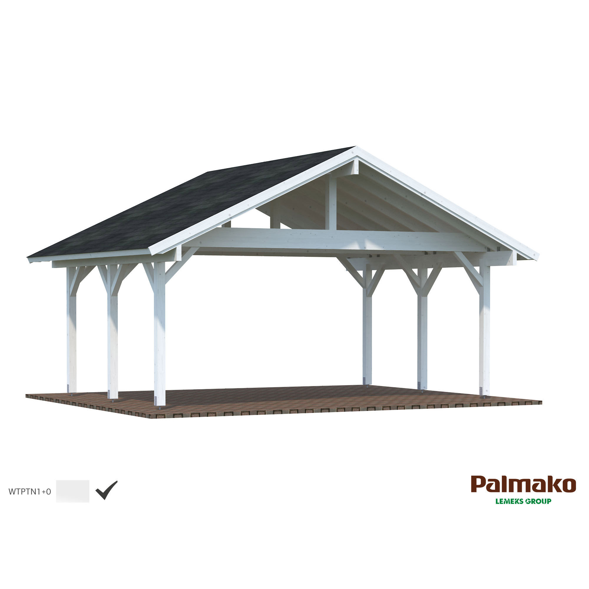 Carport Palmako Robert 20,6 m2 Grundmålad