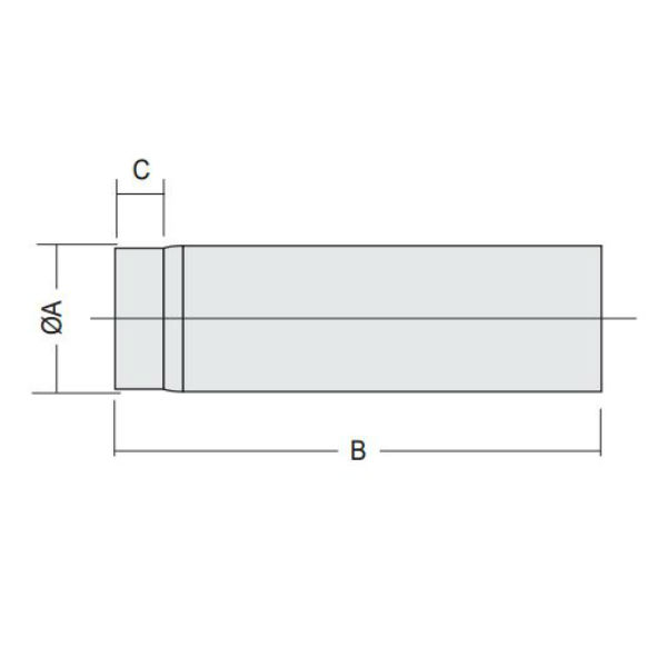 Rör Kaminexperten 1000 mm 150 Svart