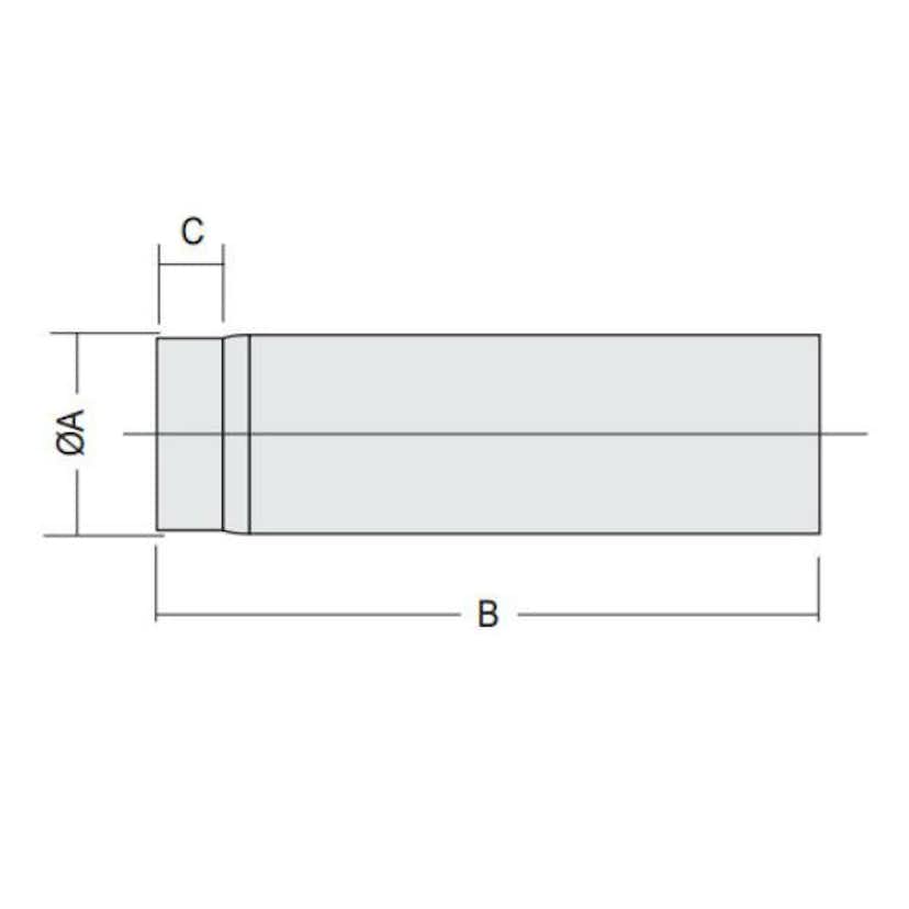 Rör Kaminexperten 1000 mm 150 Svart