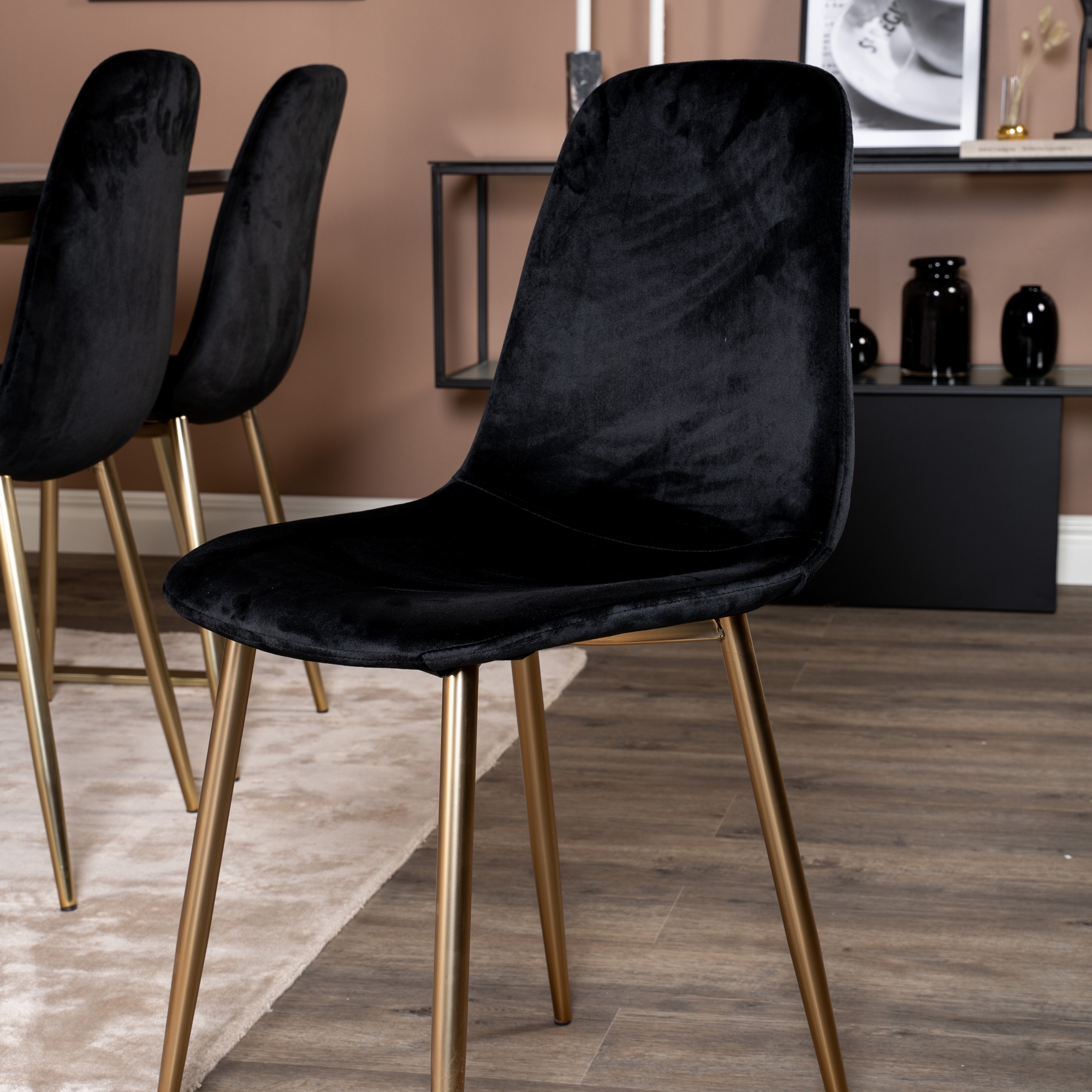 Matgrupp Venture Home Estelle 200 med 6 Pobbie Stolar Sammet