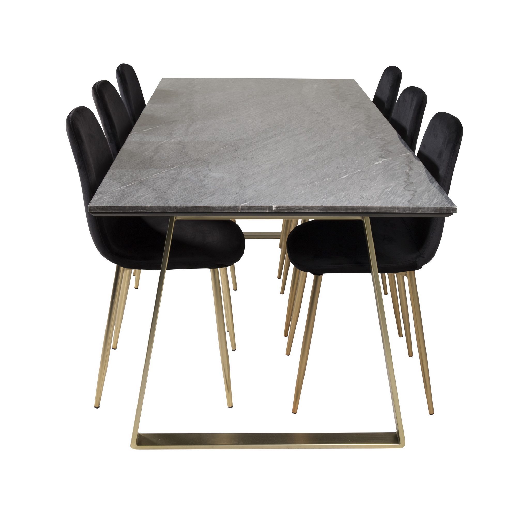 Matgrupp Venture Home Estelle 200 med 6 Pobbie Stolar Sammet