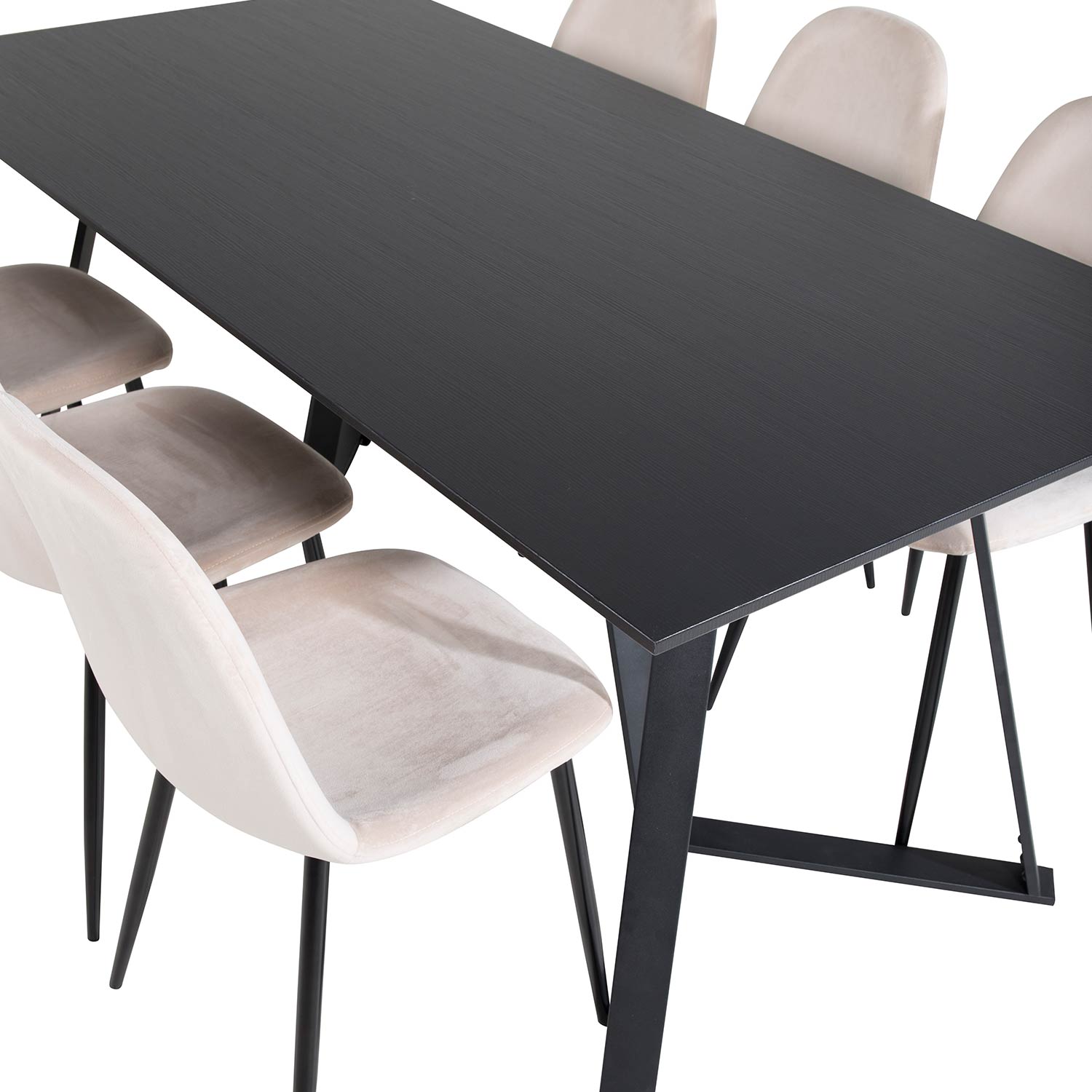 Matgrupp Venture Home Madde med 6 Pobbie Stolar Sammet