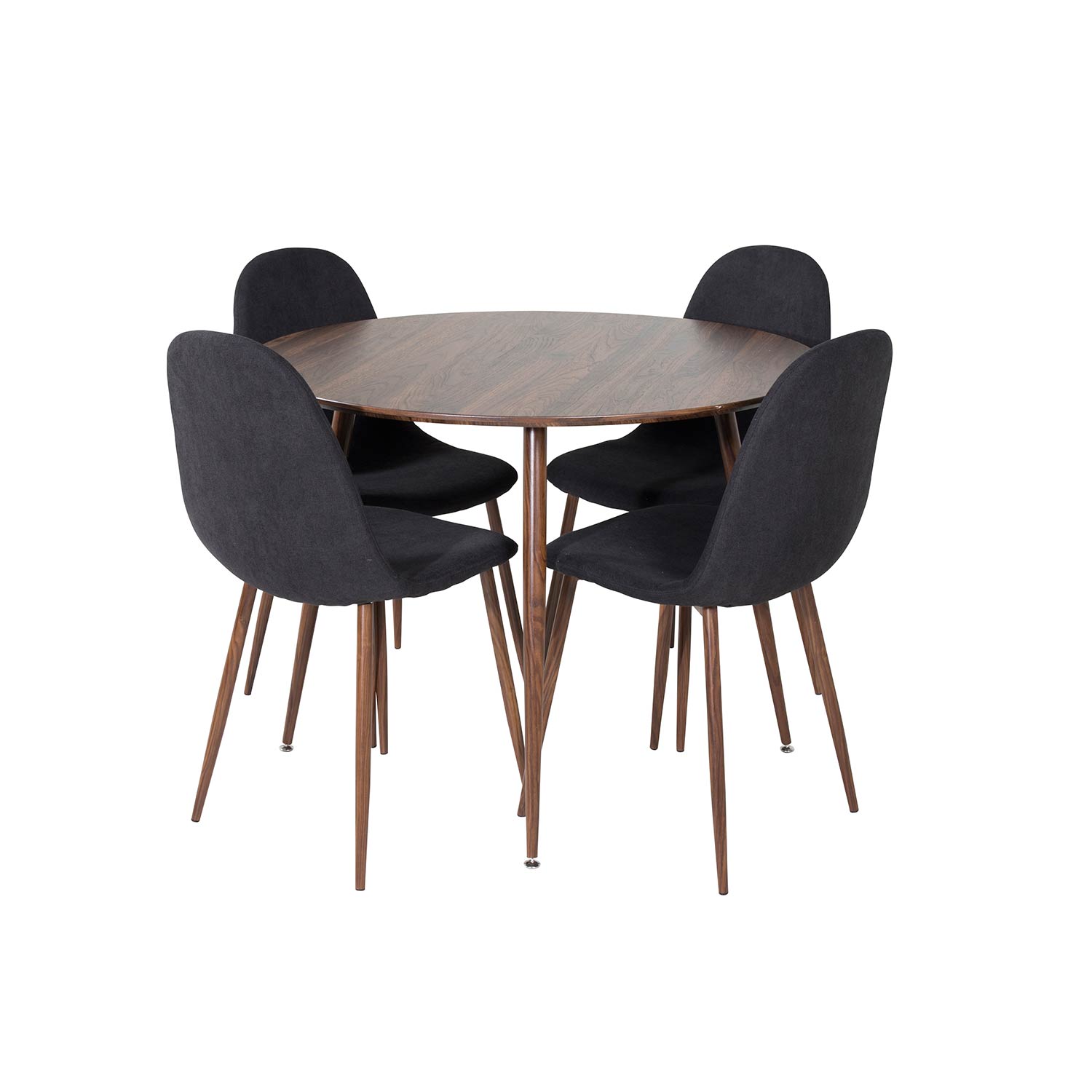 Matgrupp Venture Home Plake med 4 Pobbie Stolar Polyestertyg Runt