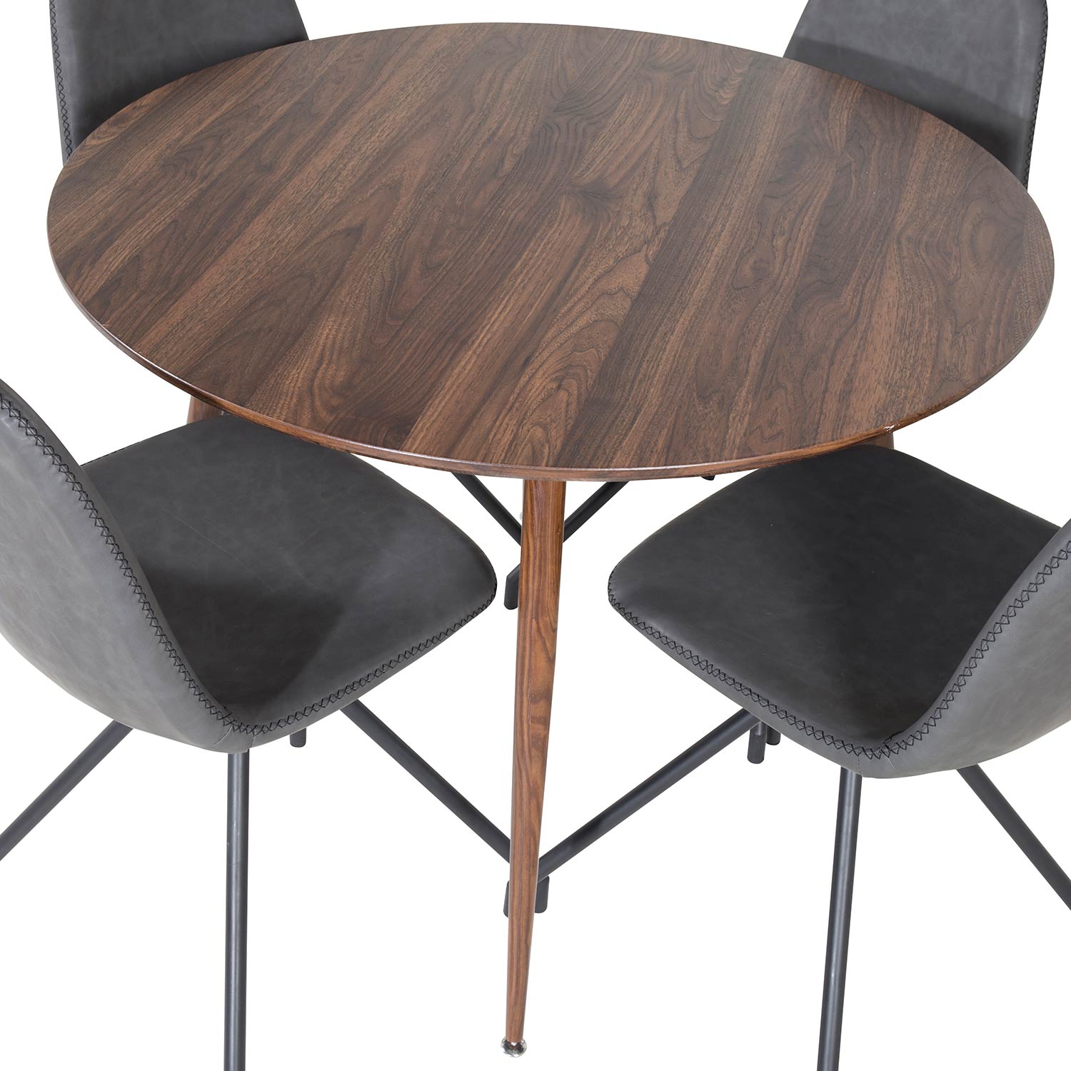 Matgrupp Venture Home Plake med 4 Pobbie Stolar Design med Snurrfunktion Konstläder