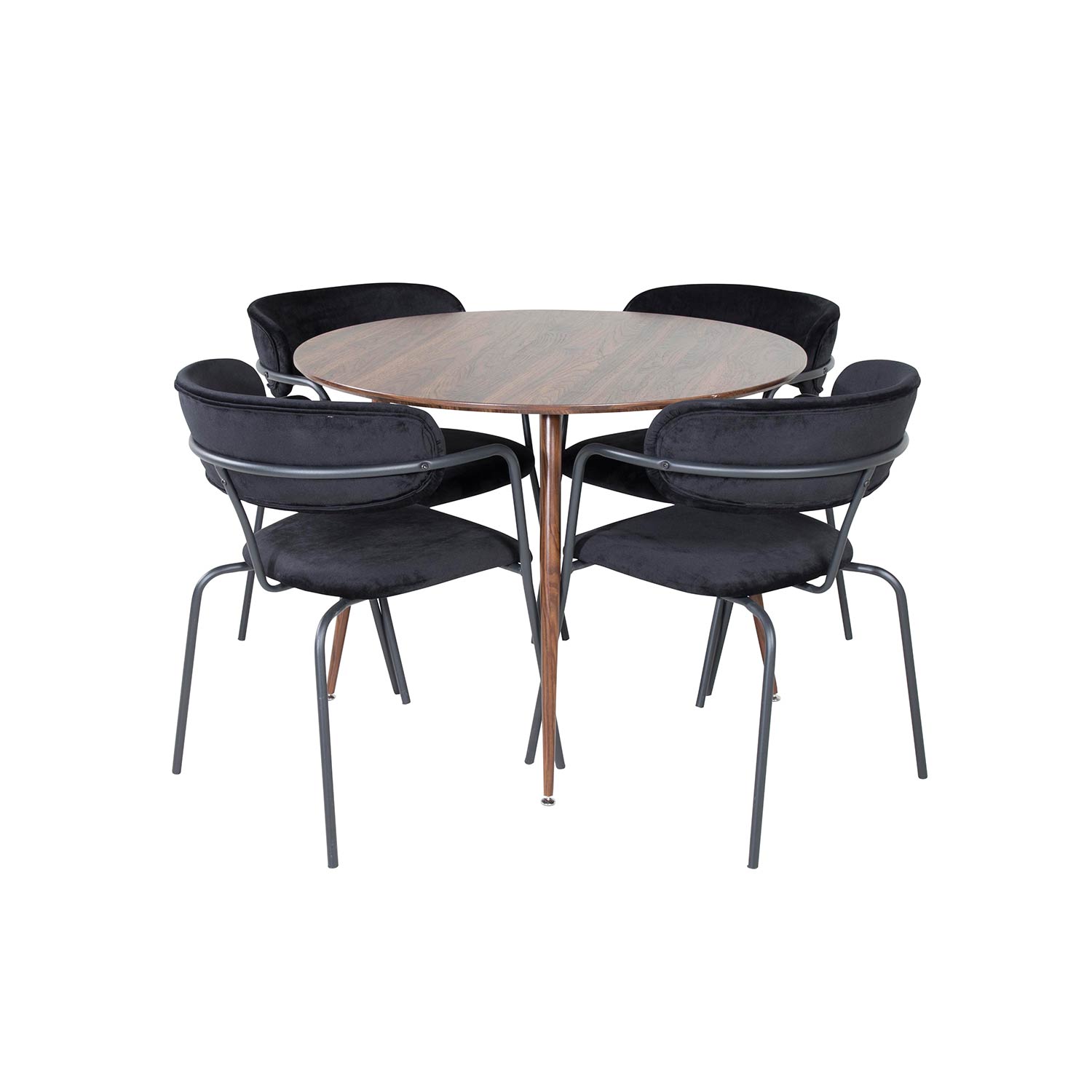 Matgrupp Venture Home Plake med 4 Aris Karmstolar Runt