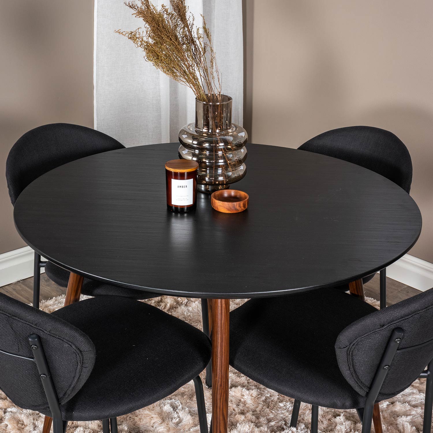 Matgrupp Venture Home Plake med 4 Valor Stolar Runt