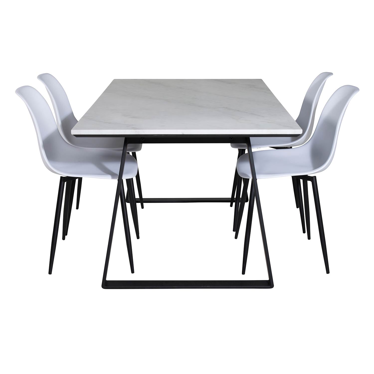 Matgrupp Venture Home Estelle 140 med 4 Pop Stolar