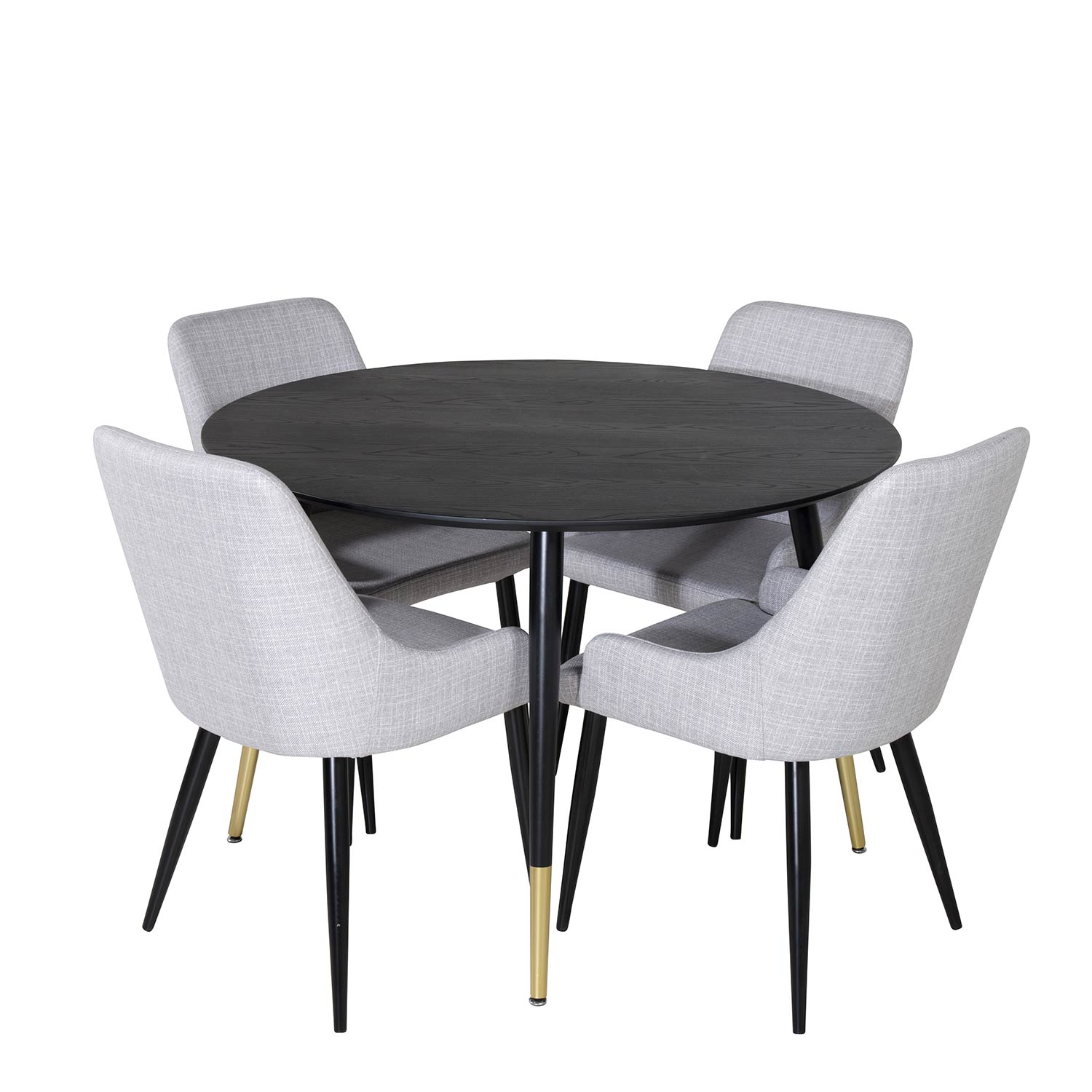 Matgrupp Venture Home Dipp Ø115 cm med 4 Plaza Stolar