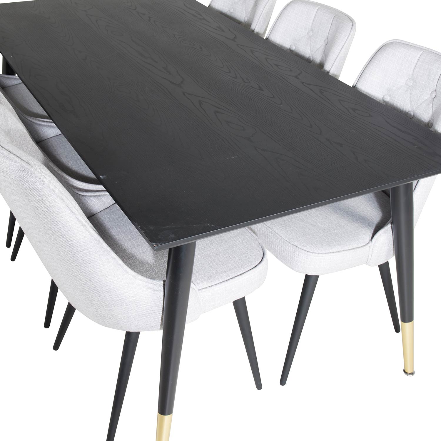 Matgrupp Venture Home Dipp med 6 Velvet Deluxe Stolar