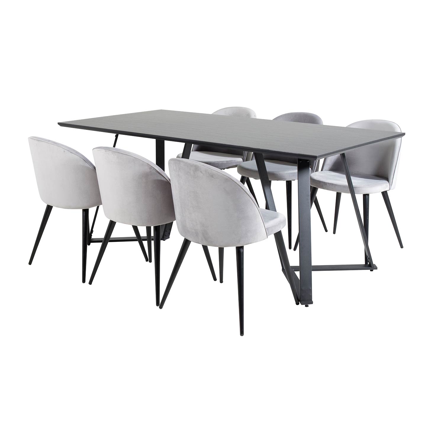 Matgrupp Venture Home Madde med 6 Valentina Stolar Sammmet