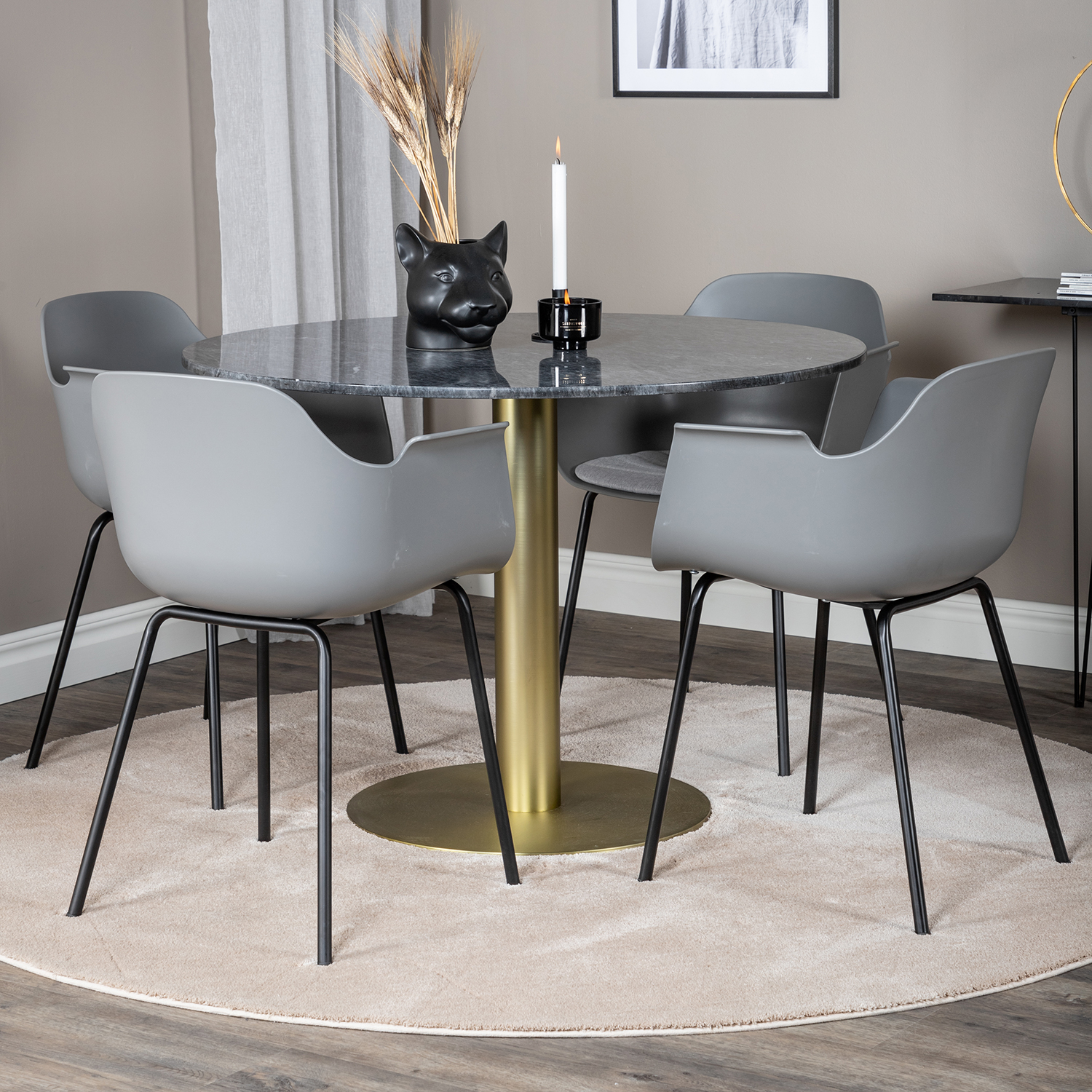 Matgrupp Venture Home Estelle med 4 Colombine Stolar