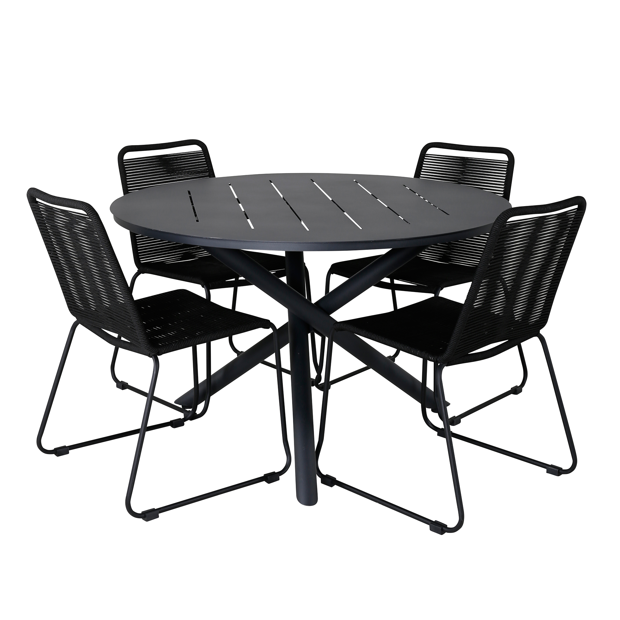 Matgrupp Venture Home Ande med 4 Minos Matstolar Stapelbar