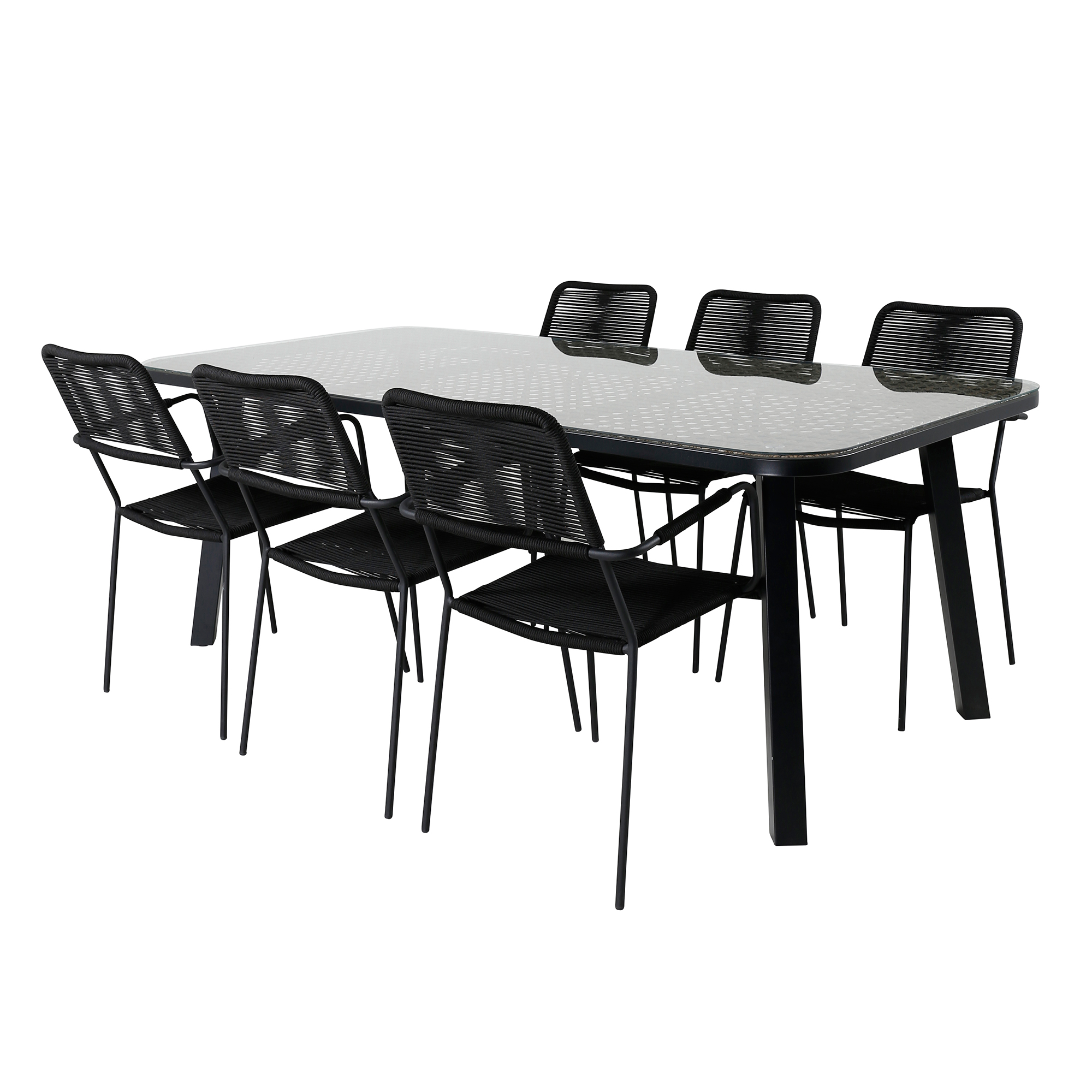 Matgrupp Venture Home Peoria med 6 Leon Matstolar