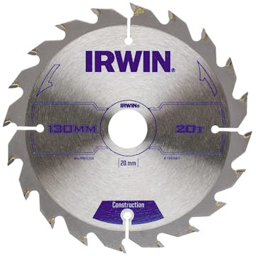Sågklinga Irwin 130x20/16mm 20t 2,5mm