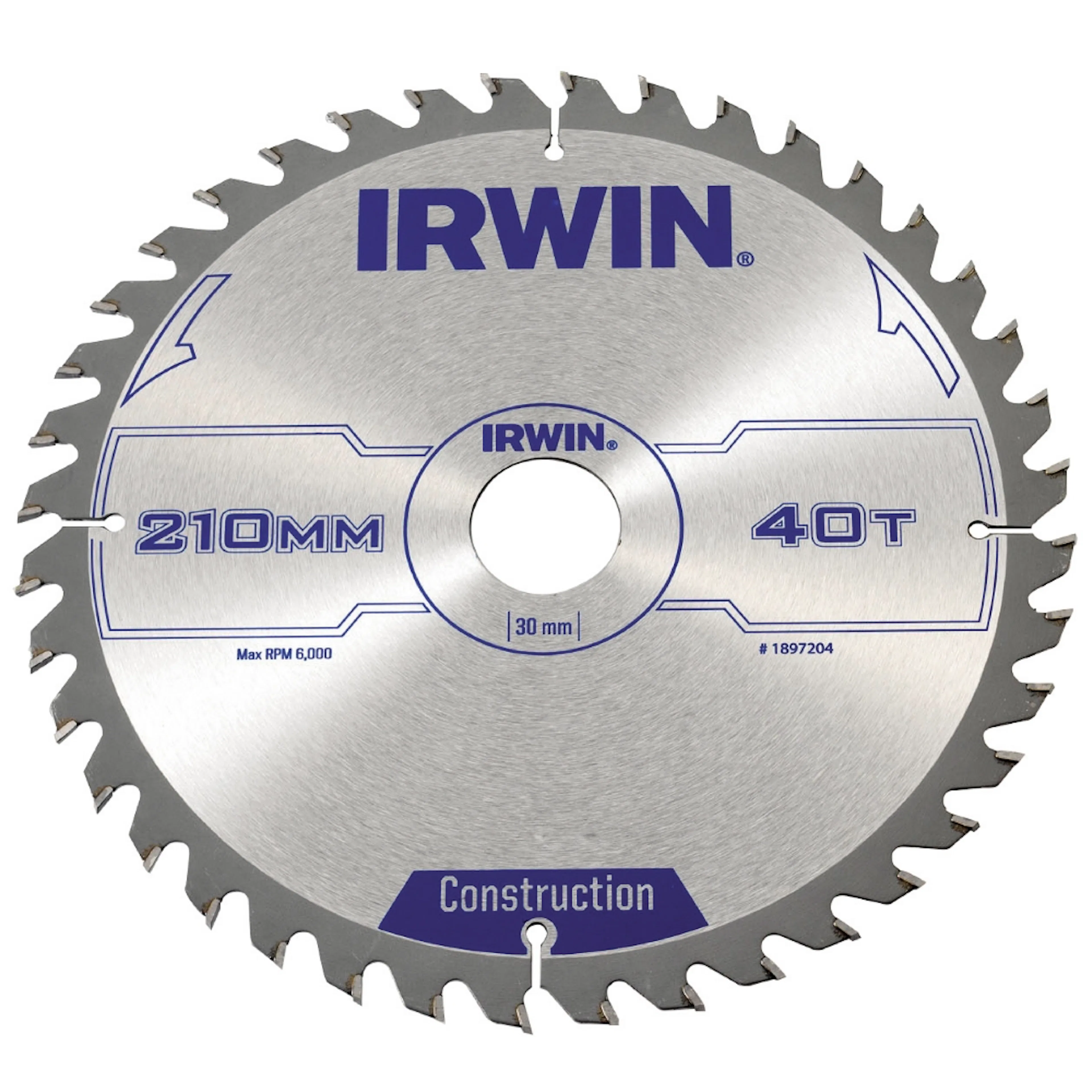 Sågklinga Irwin 210x30/20/16mm 40t 2,5mm