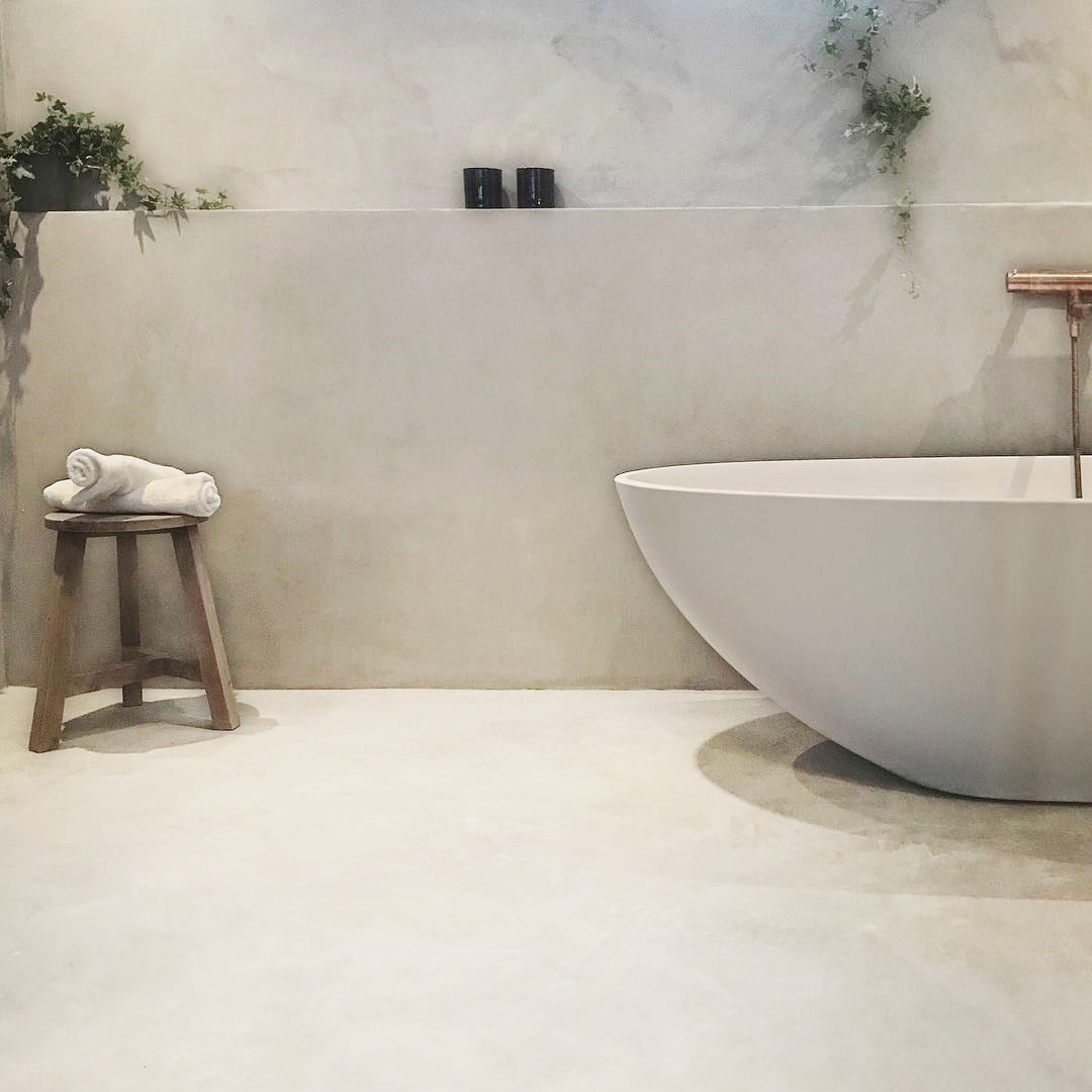 Microcement Design By Cement Badrums-kit Readymix Färg: Sandvit, För antal kvm: 9 m2