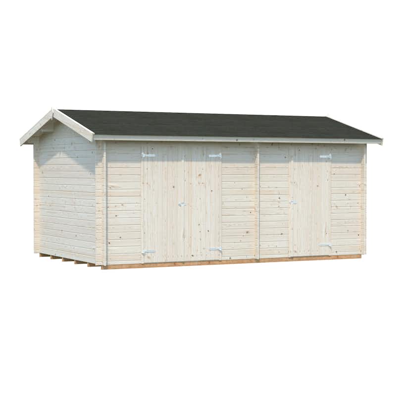 Förråd Palmako Jari 14,5 m2 Vit dippad