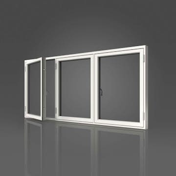 Sidohängt Fönster Elitfönster Original Aluminium 100 3-Luft